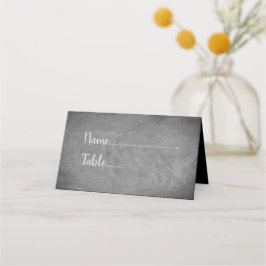 Gray Chalkboard Faltende Platzkarte