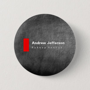 Gray Chalkboard Muster Red Button