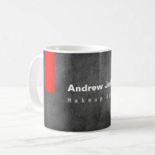 Gray Chalkboard Muster Red Kaffeetasse
