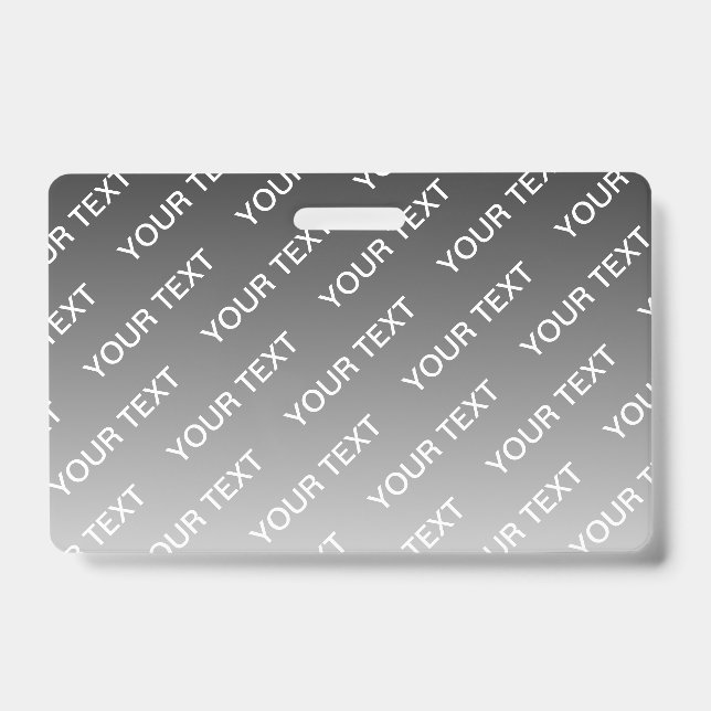 Gray (changeable color) Ombre & Text Pattern Ausweis (Vorderseite)
