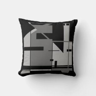 Gray Charcoal Bold Southwest Art Look Mosaik Kissen