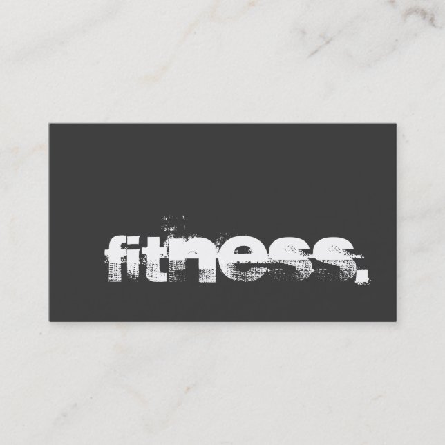 Gray Charm Personal Trainer Fitness Carte de visit (Devant)