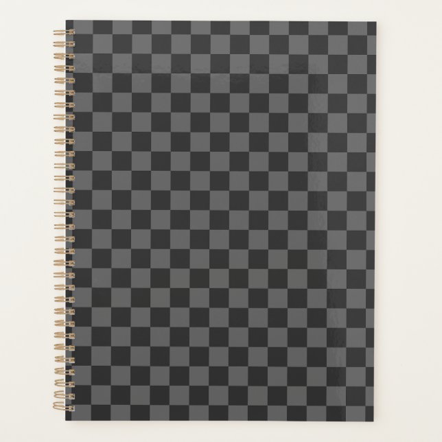Gray Checkered Checkerboard (Devant)