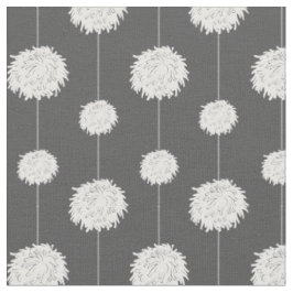 Gray Cheerleader Pom Pom Muster Stoff