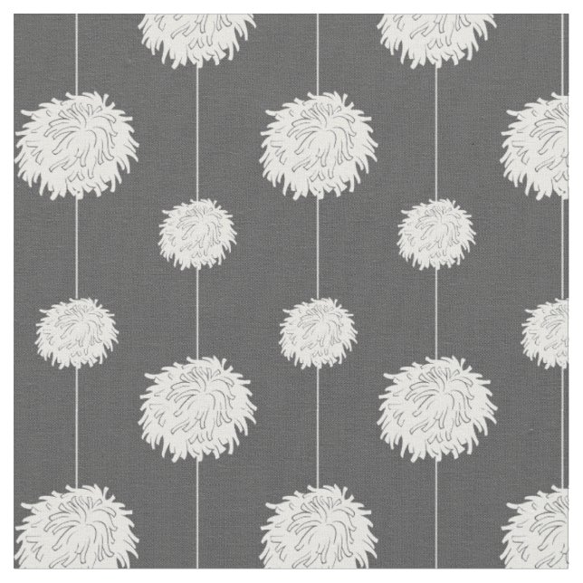 Gray Cheerleader Pom Pom Muster Stoff (Nahaufnahme)