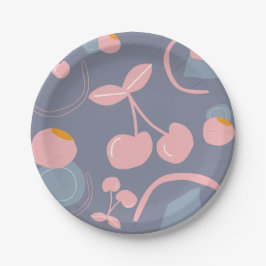 GRAY CHERRY PATTERN PAPPTELLER