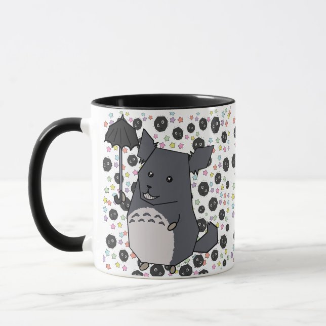 Gray Chinchilla Pastel Candy Stars Tasse (Links)
