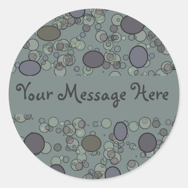Gray Circles Runder Aufkleber (Vorderseite)