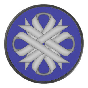Gray Clover Ribbon von Kenneth Yoncich Eishockey Puck