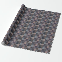 Gray Color Checkerboard Geschenkpapier