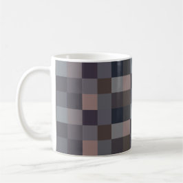 Gray Color Checkerboard Kaffeetasse