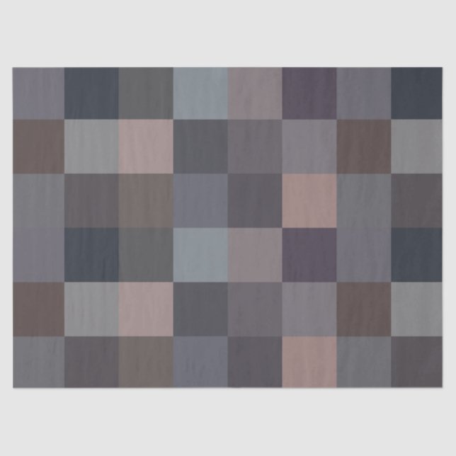 Gray Color Checkerboard Seidenpapier (Vorderseite)