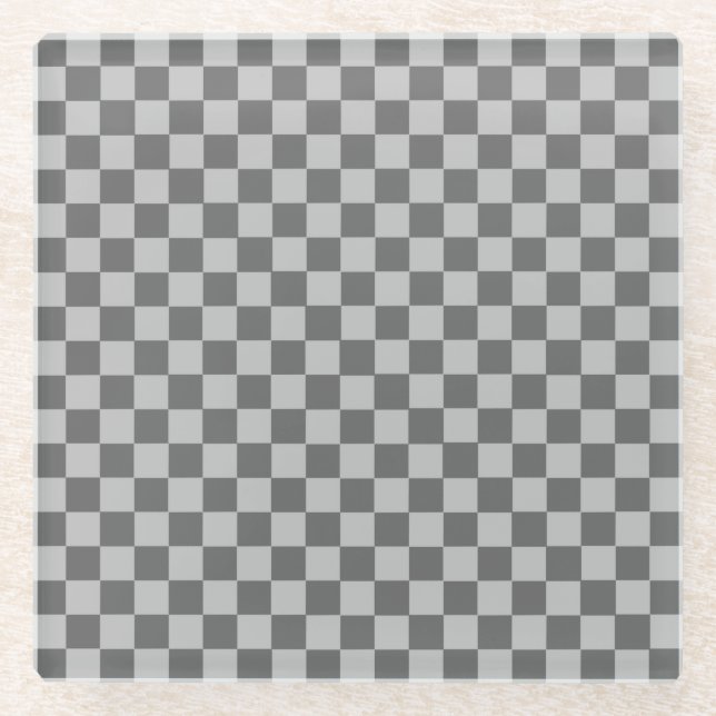 Gray Combination Classic Checkerboard von STaylor Glasuntersetzer (Vorderseite)