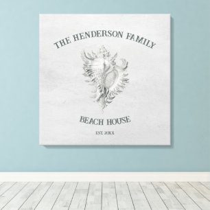 Gray Conch Muschel Canvas Print Leinwanddruck