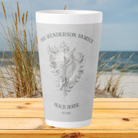 Gray Conch Muschel Latte Tasse