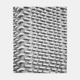 GRAY CONCRETE GEBÄUDE FLEECEDECKE