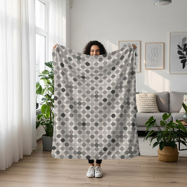 Gray Connected Circles Modern Decor Blanket Sherpadecke