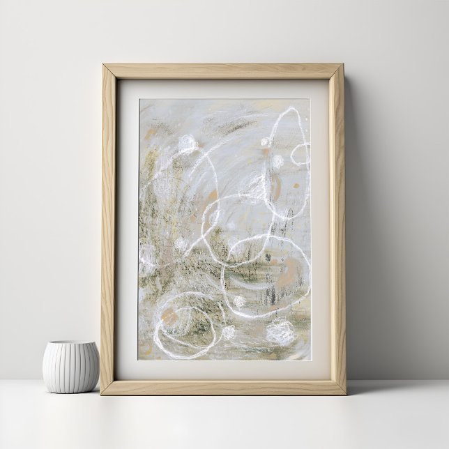 Gray Contemporary Elegant Abstract Art Poster (Von Creator hochgeladen)