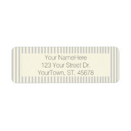 Gray Cream Farmhouse Chic Ticking Strip