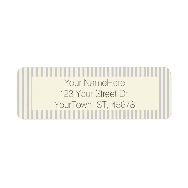 Gray Cream Farmhouse Chic Ticking Strip (Vorne)