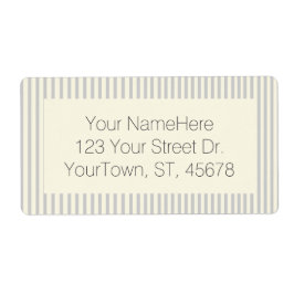 Gray Cream Farmhouse Chic Ticking Strip