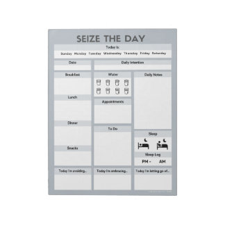 Gray Daily Planner | ADHD Productivity Planner Notizblock