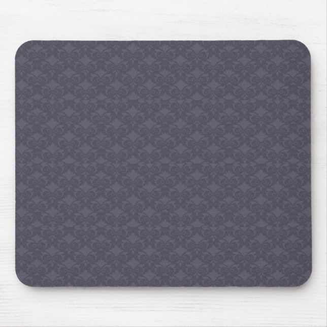 Gray Damask Bows Mousepad (Vorne)