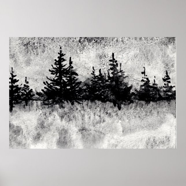 "Gray Day on Landschaftlich" Landschaftsposter Poster (Vorne)