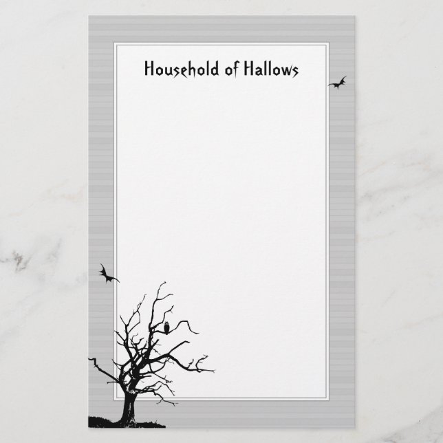 Gray Dead Tree Stationery Briefpapier (Vorderseite)