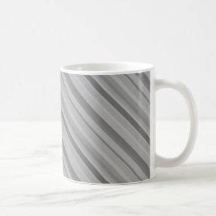 Gray diagonale Streifen Kaffeetasse