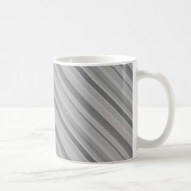 Gray diagonale Streifen Kaffeetasse (Rechts)