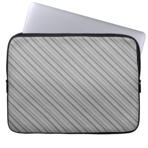 Gray diagonale Streifen Laptopschutzhülle