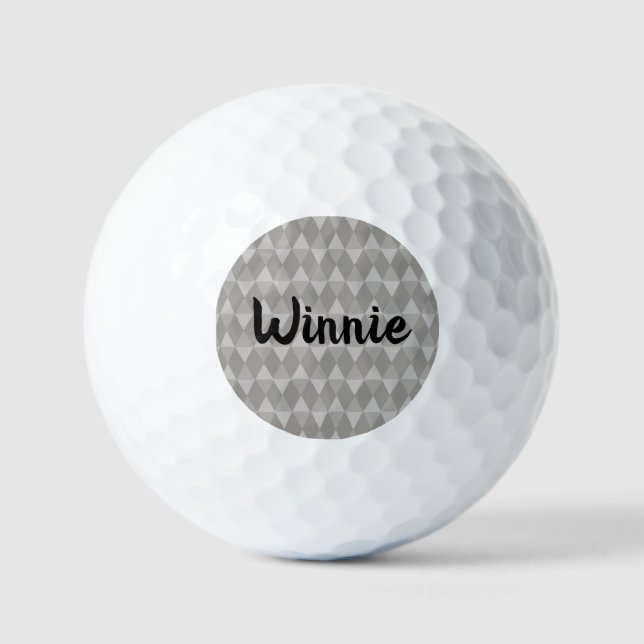 Gray Diamond Pattern Golfball (Vorderseite)
