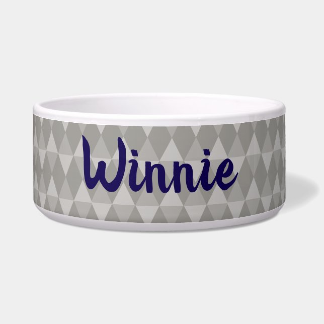 Gray Diamond Pattern Napf (Vorderseite)