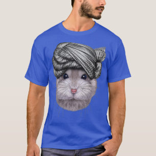 Gray Dwarf Hamster mit Turban Head Wrap T-Shirt