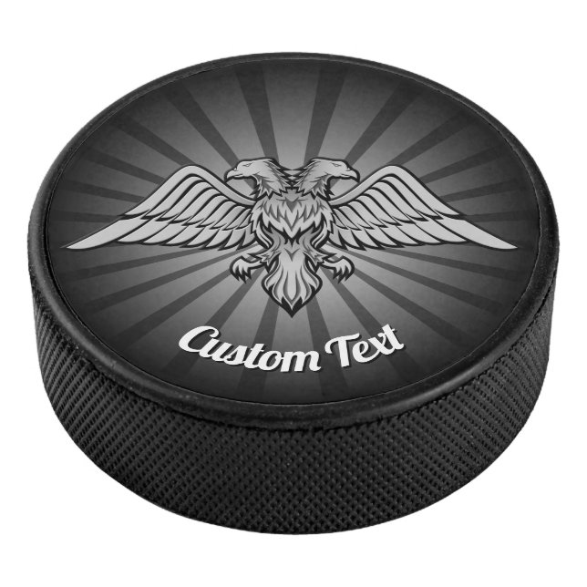 Gray Eagle mit zwei Heads Hockey Puck (3/4)