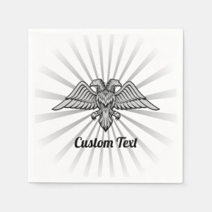 Gray Eagle mit zwei Heads Napkins Serviette