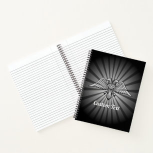 Gray Eagle mit zwei Heads Notebook Notizbuch