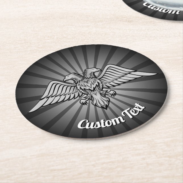 Gray Eagle mit zwei Heads Paper Untersetzer (Angewinkelt)