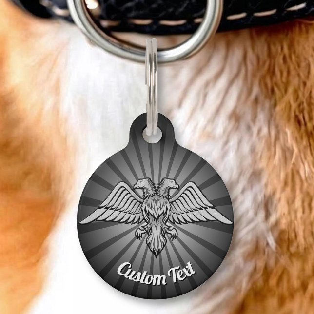 Gray Eagle mit zwei Köpfen Haustiermarke (Von Creator hochgeladen)