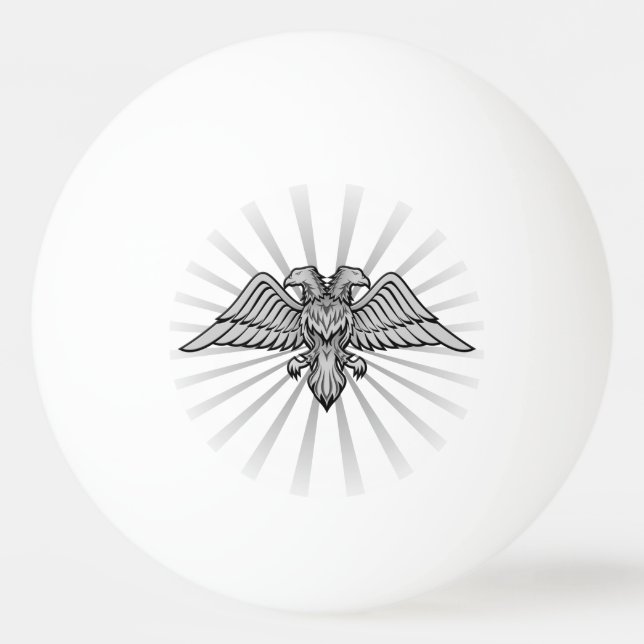 Gray Eagle mit zwei Köpfen Ping-Pong Ball (Vorderseite)