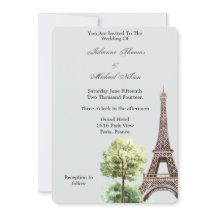 Gray Eiffel Tower Paris Wedding