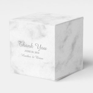 Gray Elegant Marble Wedding Geschenkschachtel