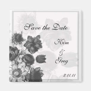 Gray Elegante Blume Gastgeschenk Hochzeit Magnete Magnet