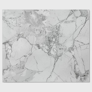 Gray Elegante Wirbel Marmorpapier Texturumrandung Geschenkpapier