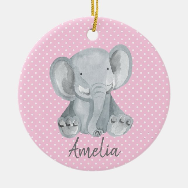 Gray Elephant Keramik Ornament (Vorne)