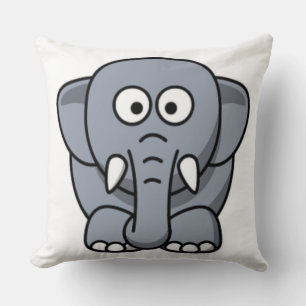 GRAY ELEPHANT KISSEN