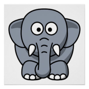 GRAY ELEPHANT POSTER