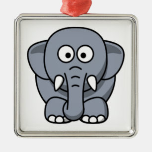 GRAY ELEPHANT SILBERNES ORNAMENT
