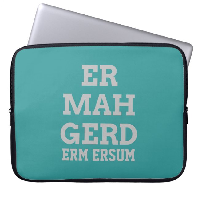 Gray Ermahgerd Laptop Sleeve (Vorderseite)